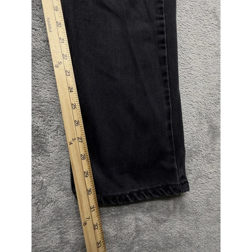 Levis 505 Jeans Mens Measured 35x31 Black Straight Leg 100% Cotton Denim‎ Casual